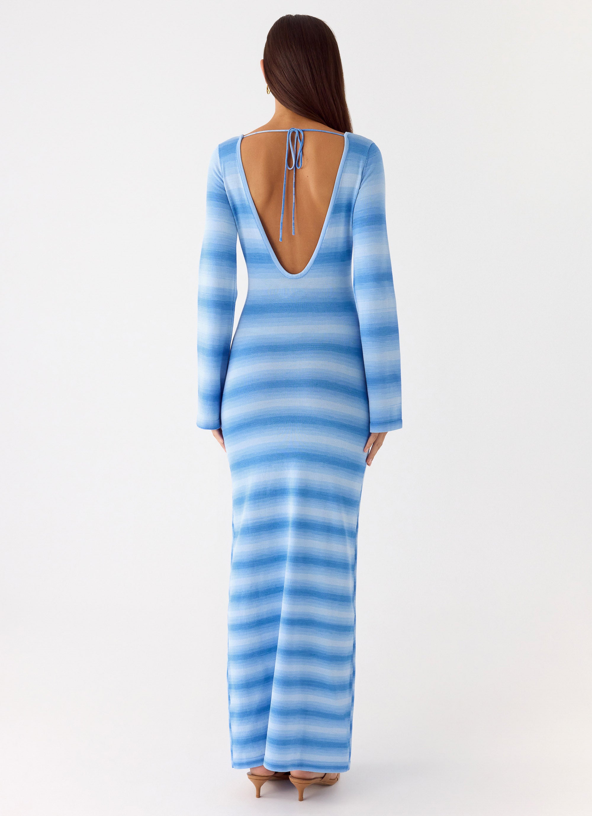 Late Night Calls Knit Maxi Dress - Cerulean