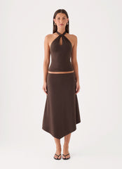 Lennox Midi Skirt - Chocolate