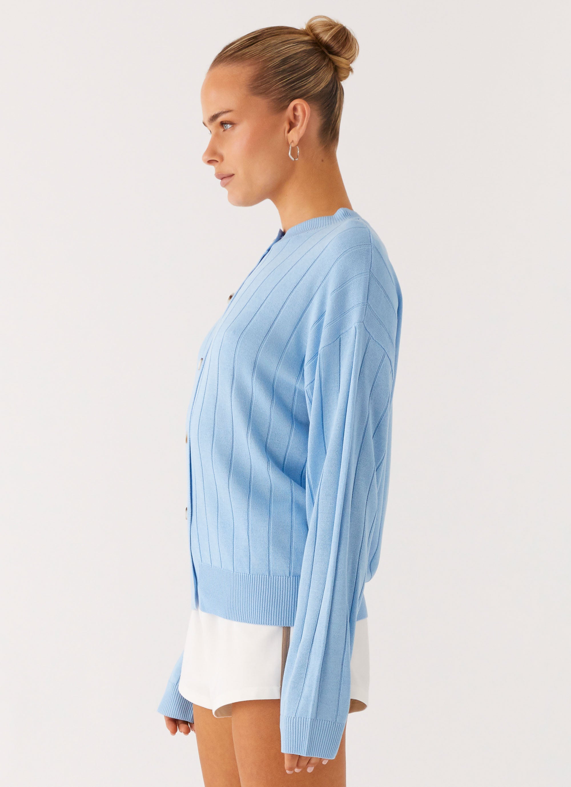 Leo Oversized Cardigan - Sky Blue