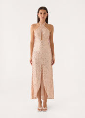 Lights off Maxi Dress - Nude