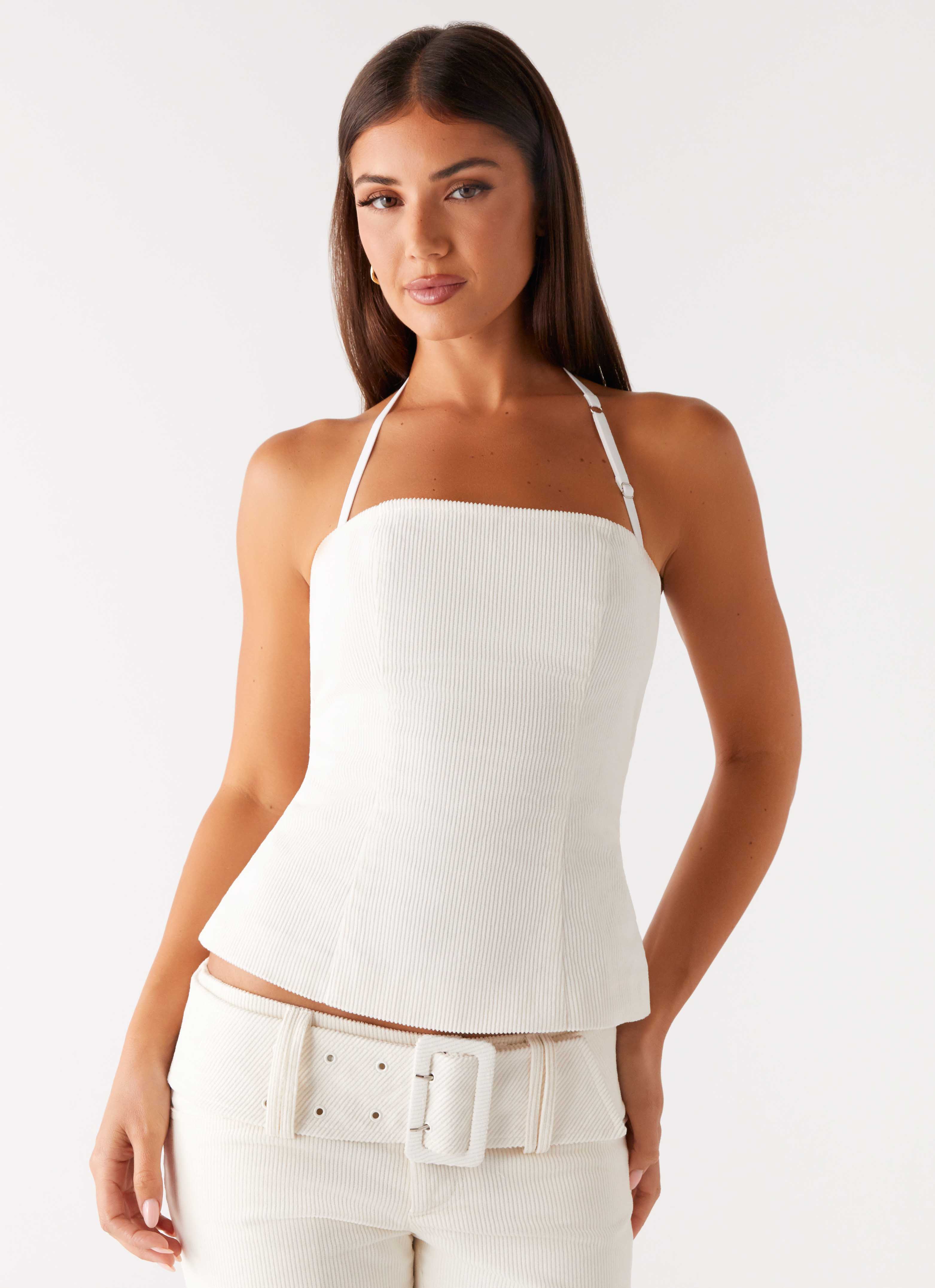 Maya Backless Top - Pearl
