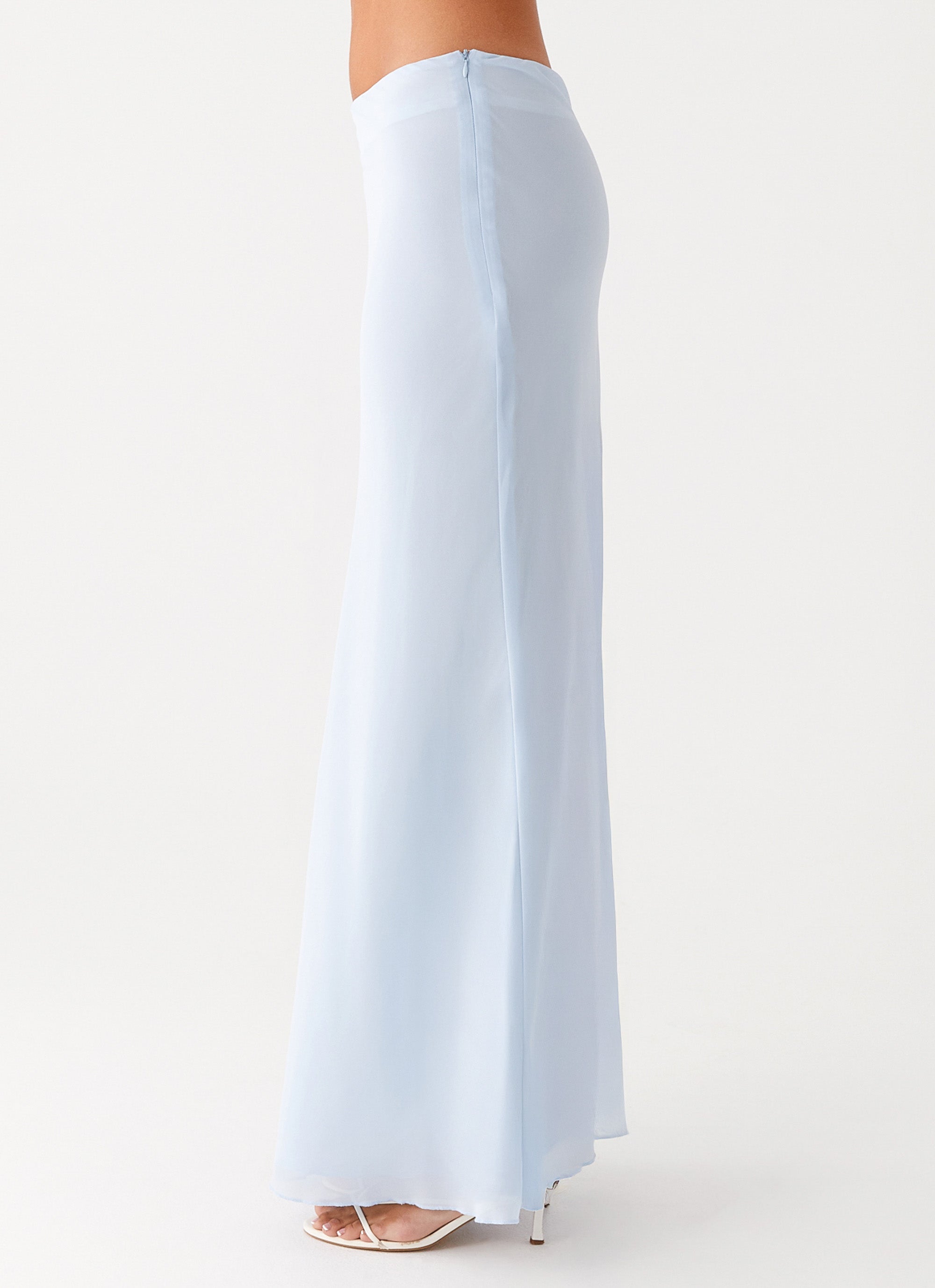 Michaella Chiffon Maxi Skirt - Blue