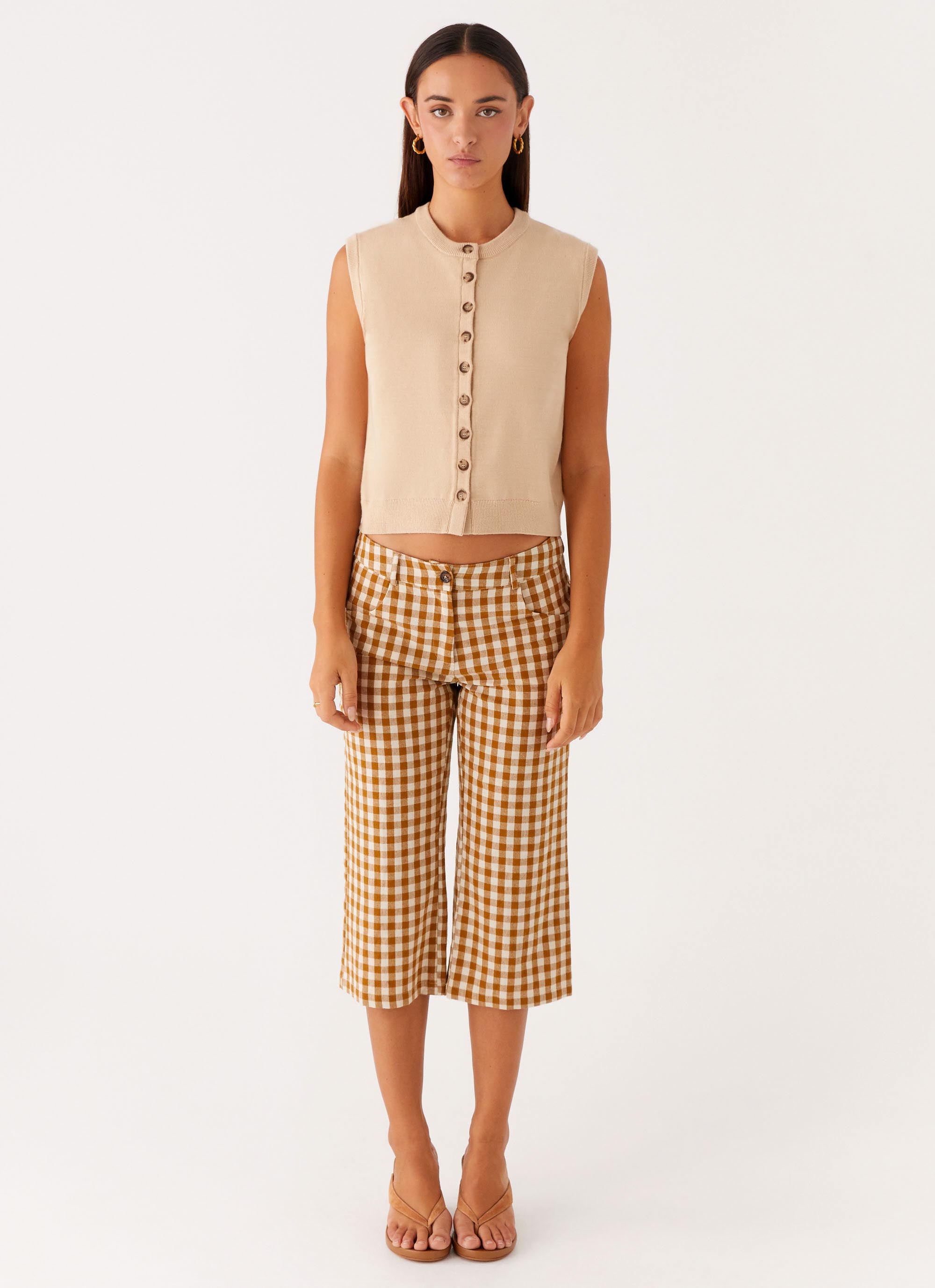 Mickey Knit Vest - Cream