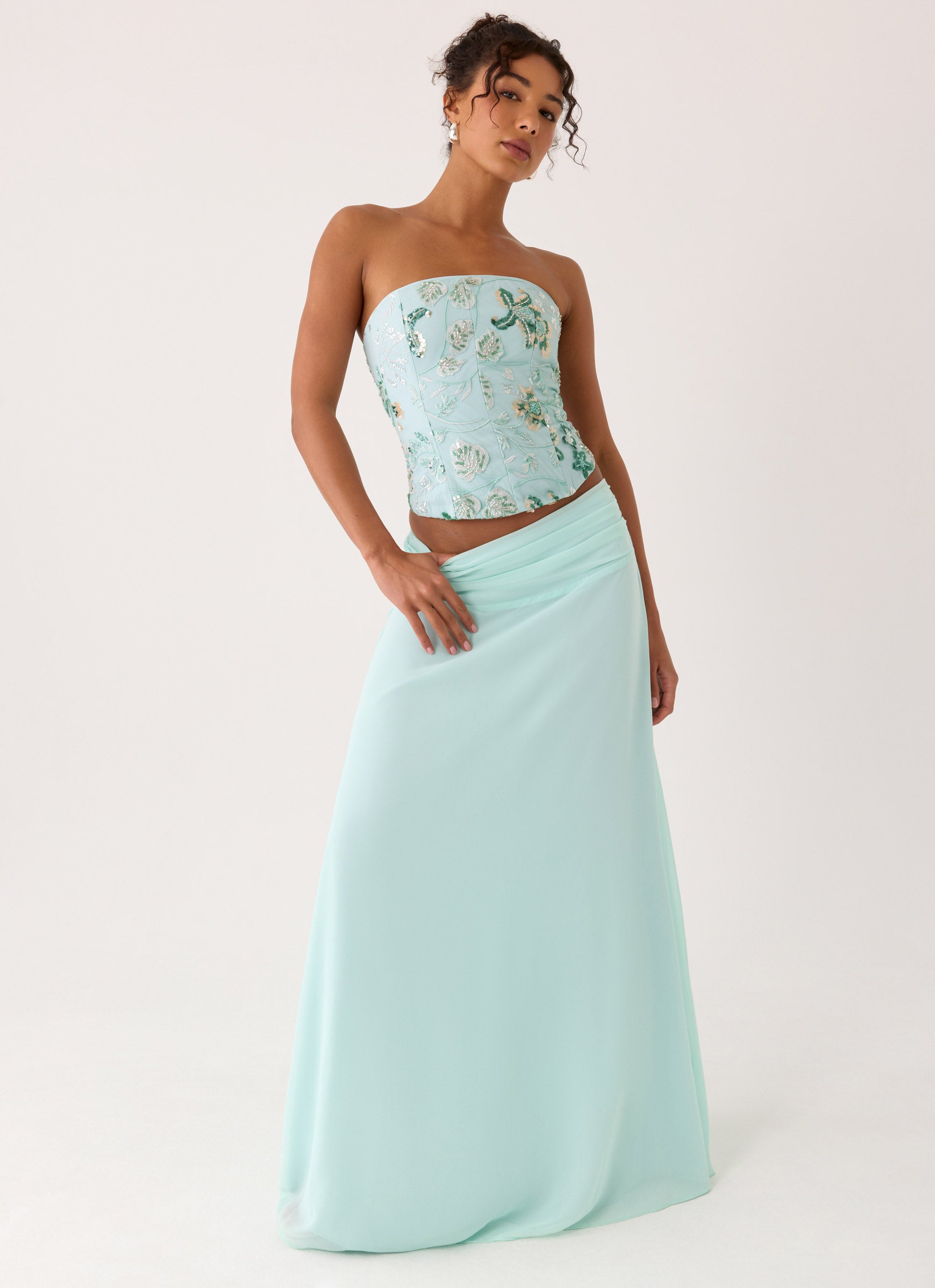 Natalya Maxi Skirt - Pistachio