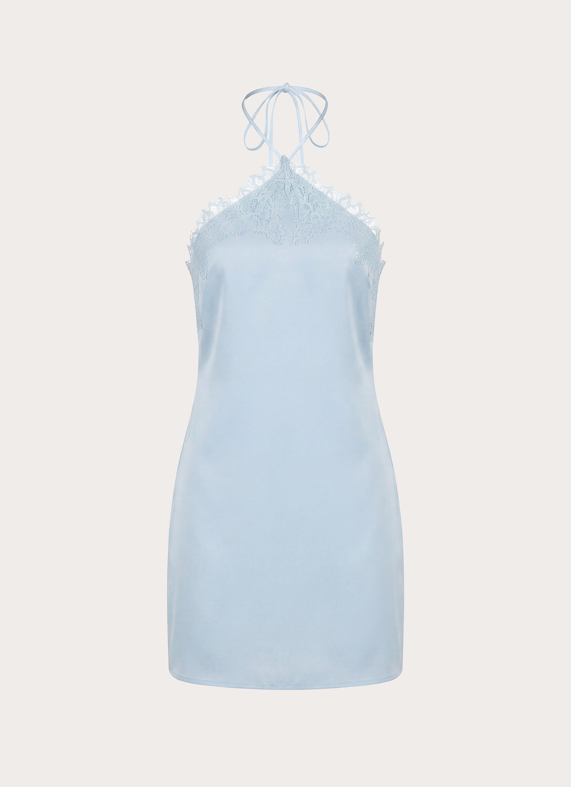 Samaria Halter Mini Dress - Blue