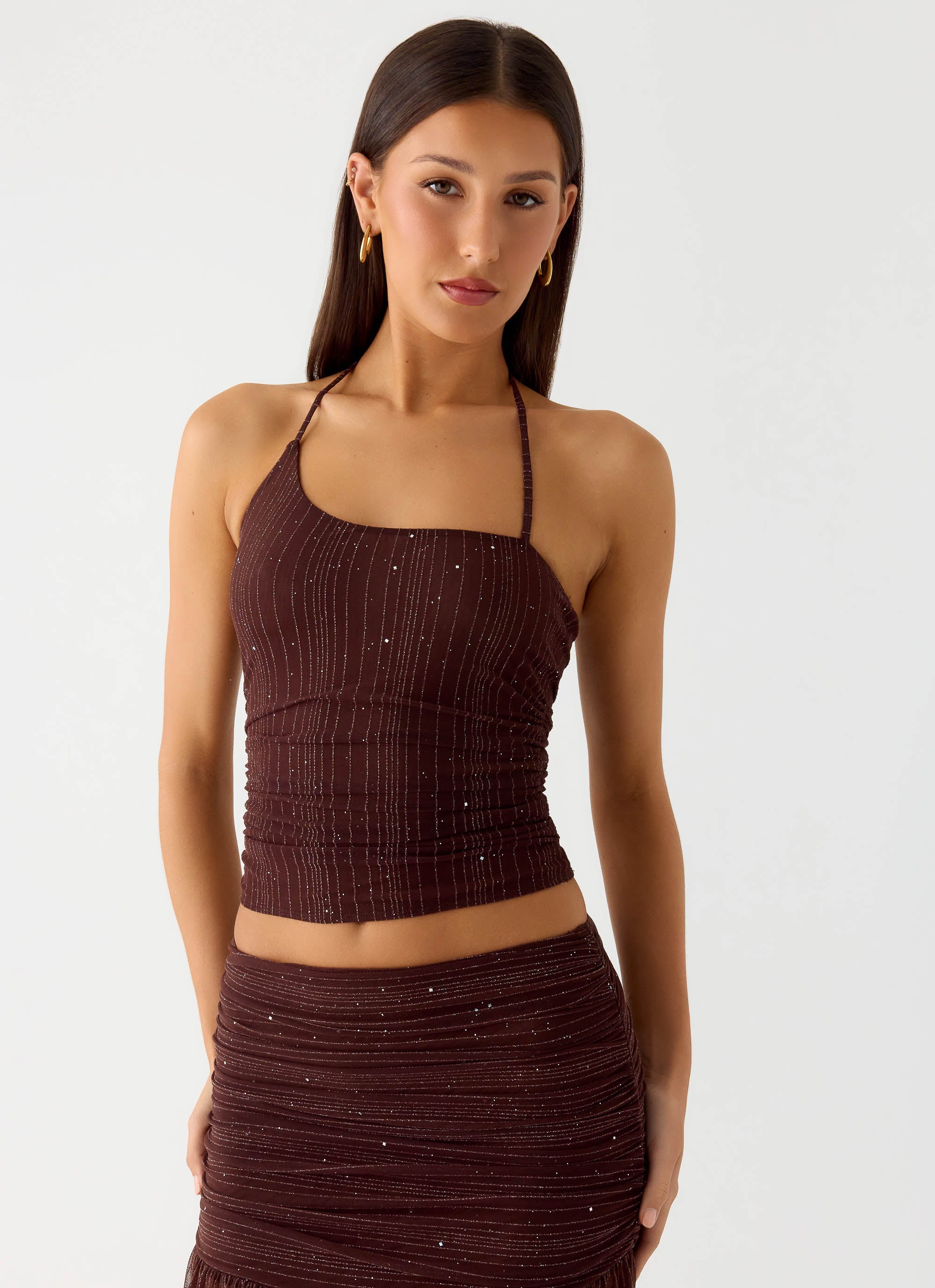 Sparkling Night Top - Chocolate