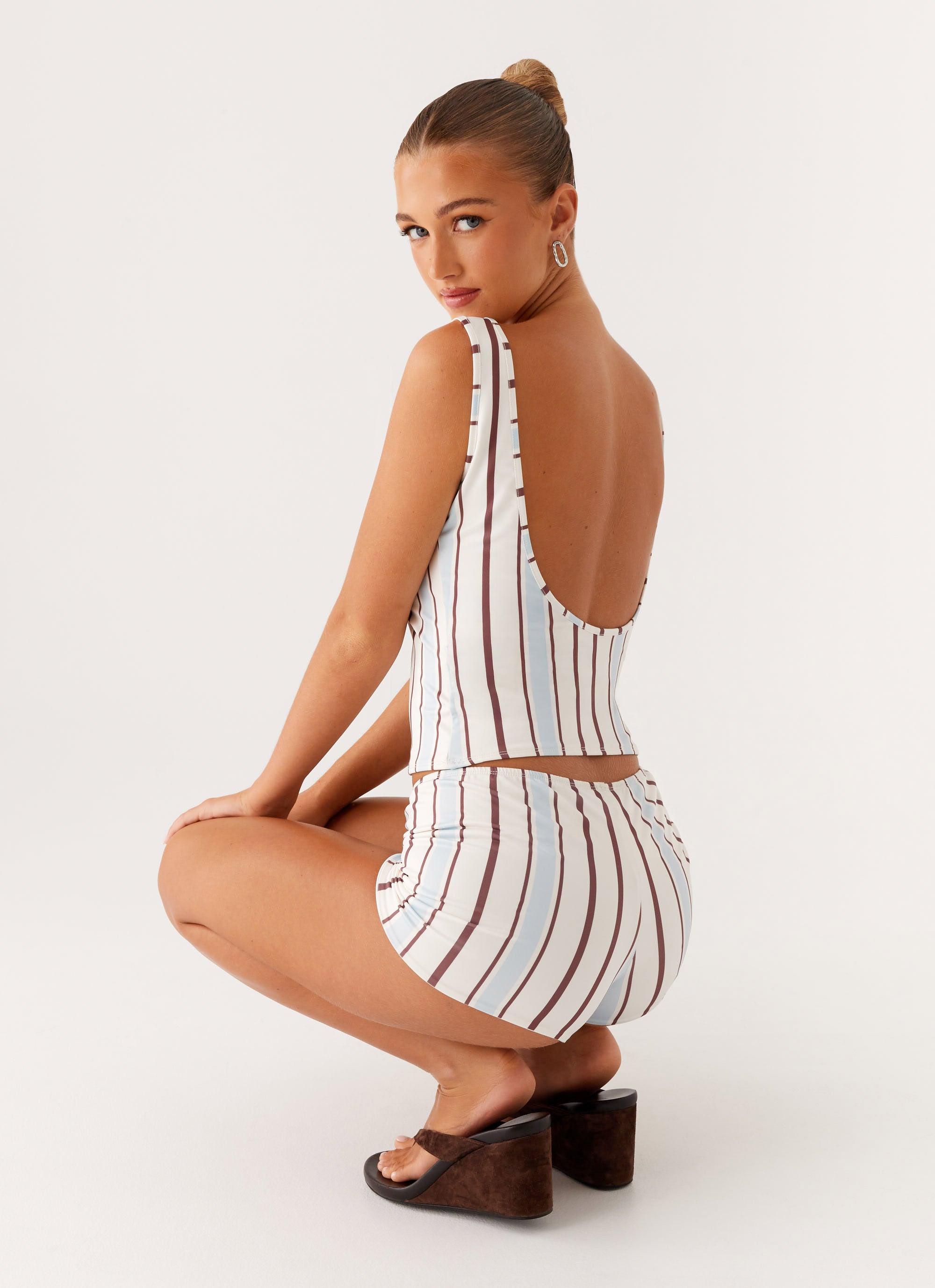 Sun's Out Tank Top - Blue Stripe