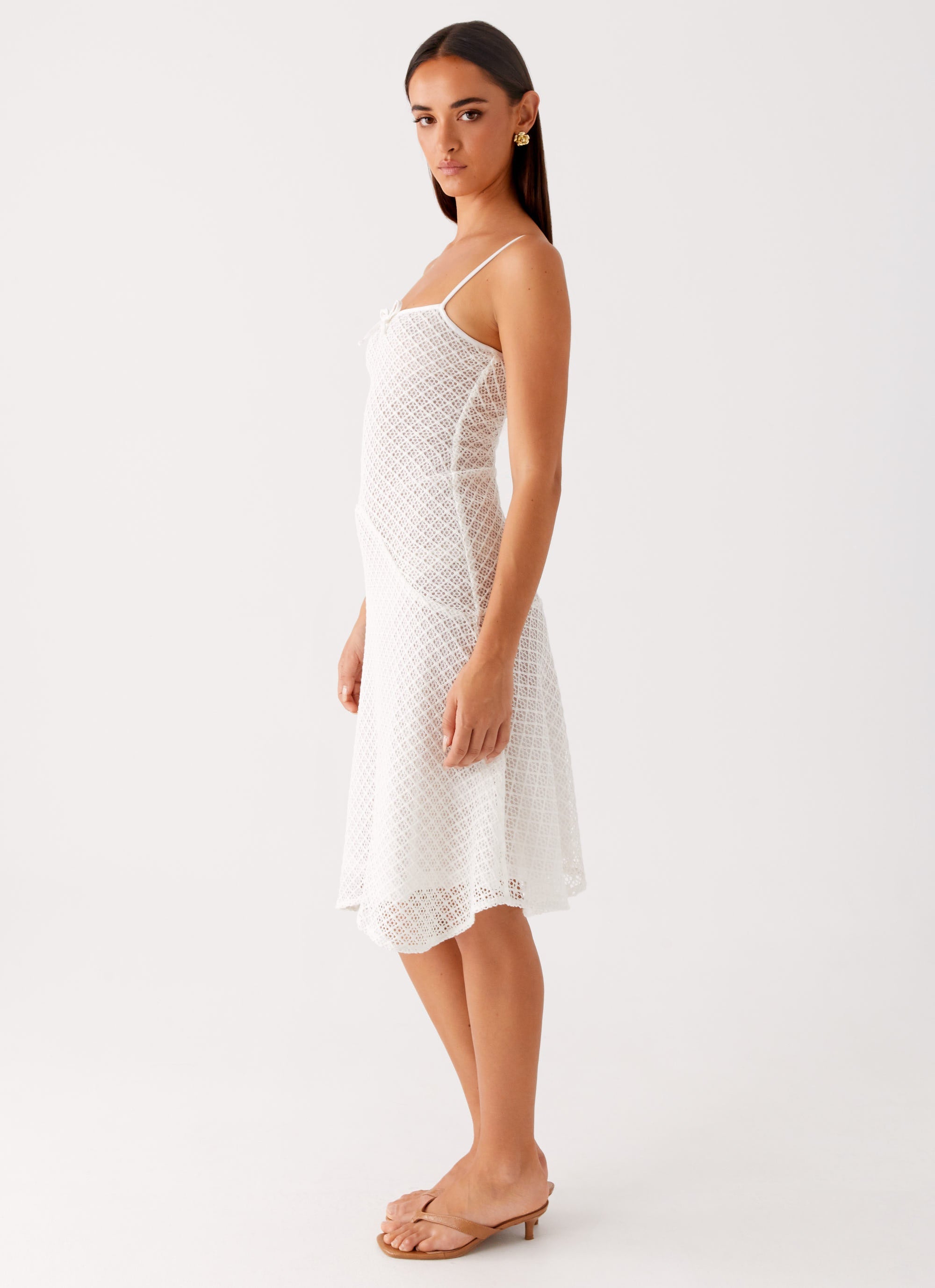 Tamar Midi Dress - White