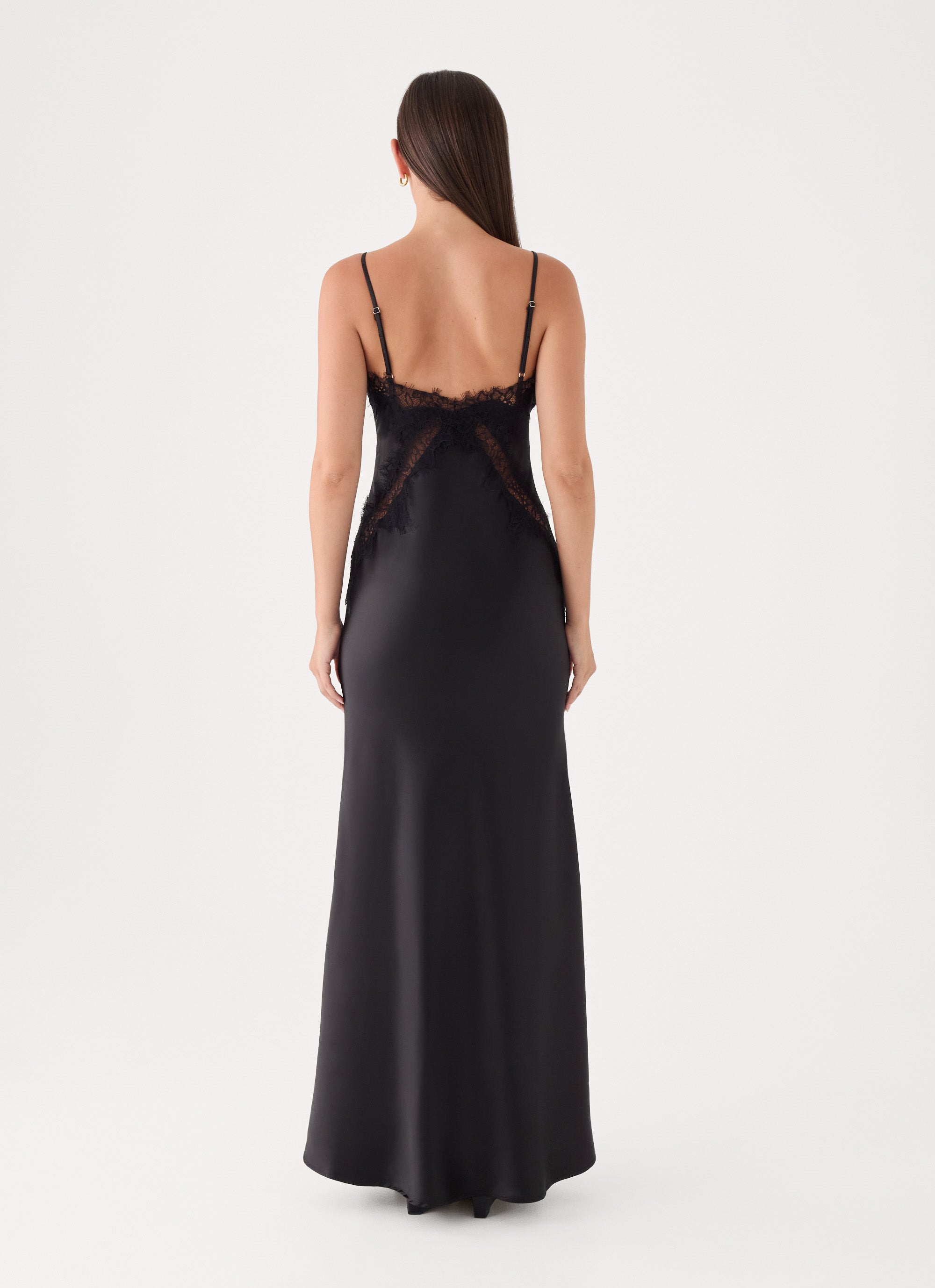 Winona Night Slip Dress - Black