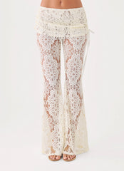 Zayabell Lace Pants - White